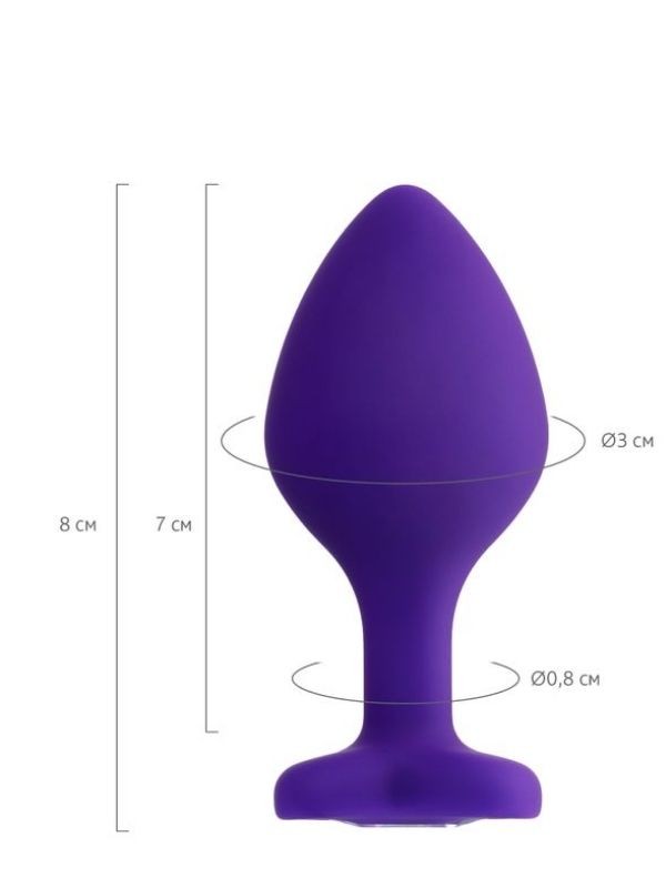 Diamond Heart Anal Plug Mor 8 cm