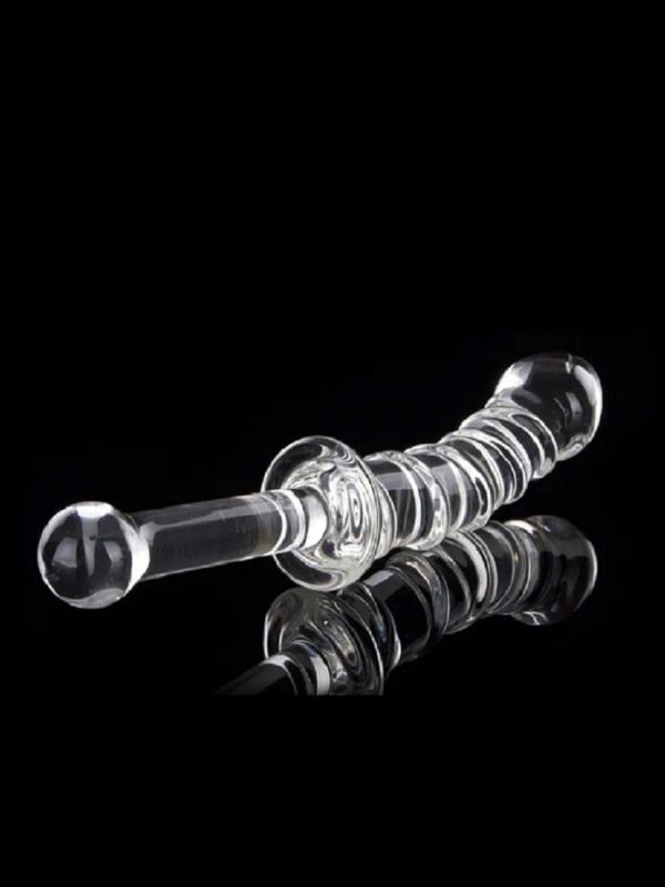 CENSAN 23cm Tırtıklı Cam Dildo